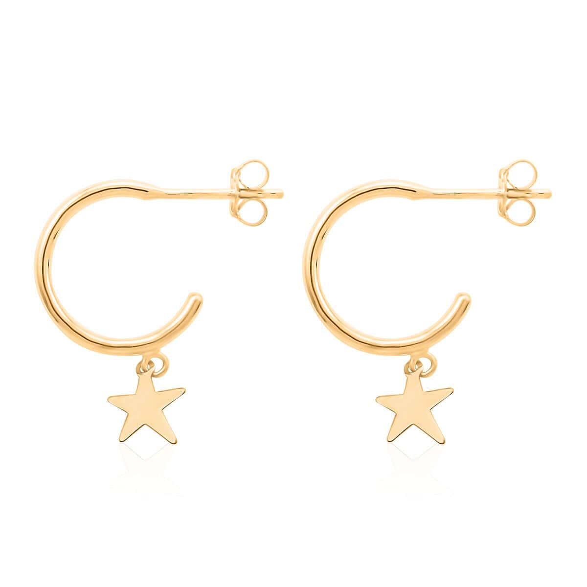 Stelle Italian 10K Yellow Gold Earrings 0.93 Grams image number 3