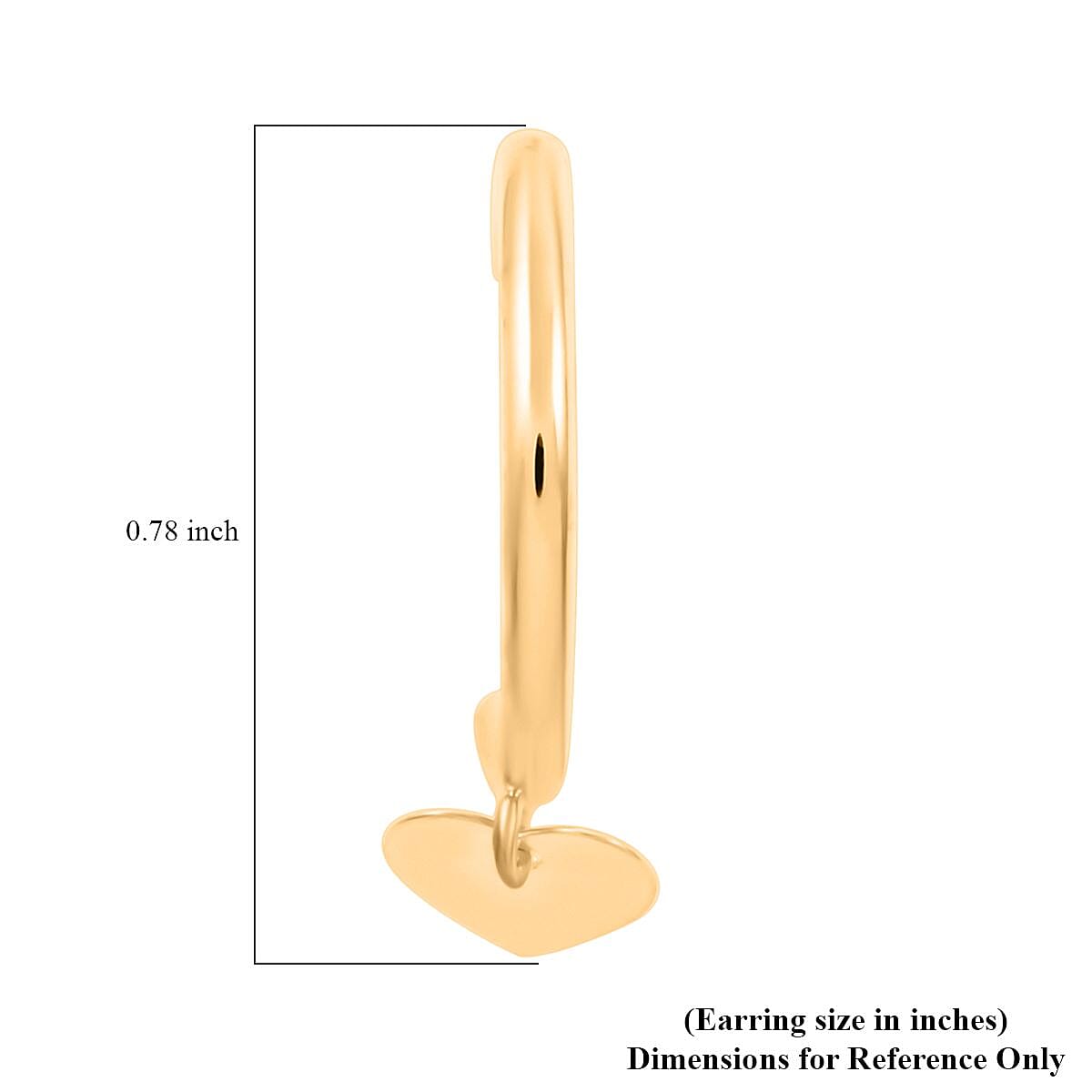 Cuore Italian 10K Yellow Gold Earrings 0.95 Grams