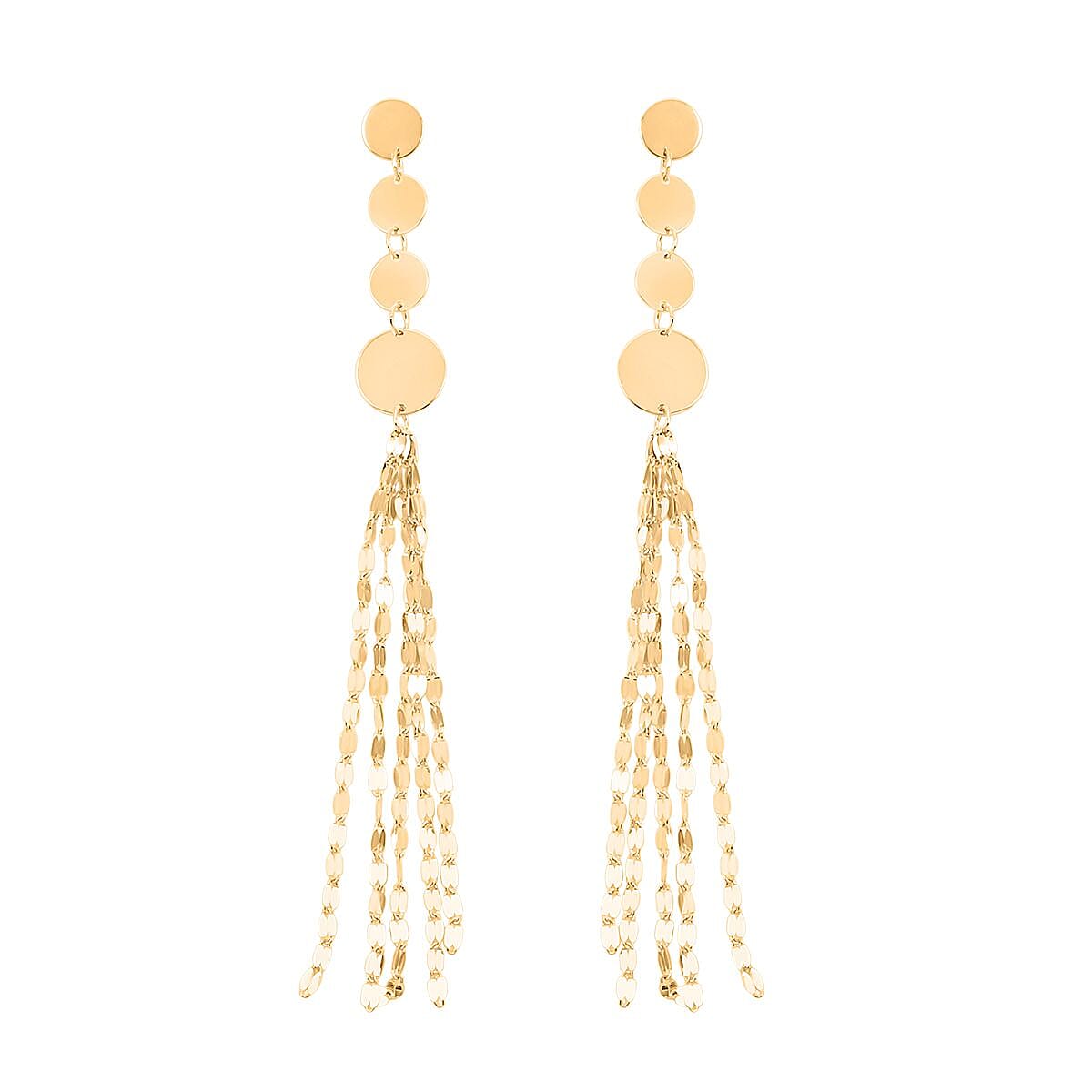 Campanella Italian 10K Yellow Gold Earrings 1.95 Grams