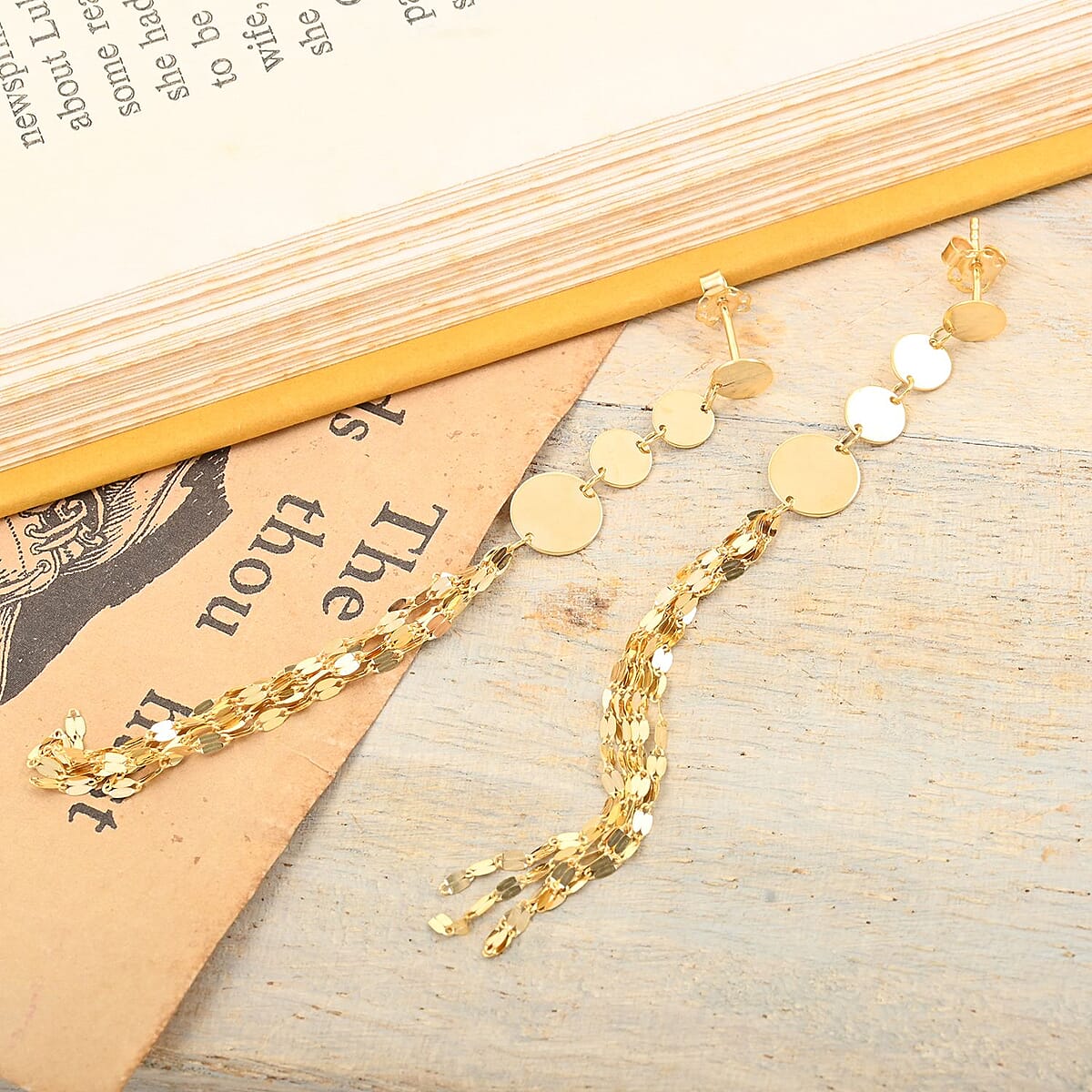 Campanella Italian 10K Yellow Gold Earrings 1.95 Grams image number 1