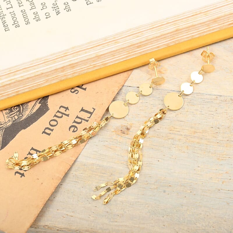 Campanella Italian 10K Yellow Gold Earrings 1.95 Grams