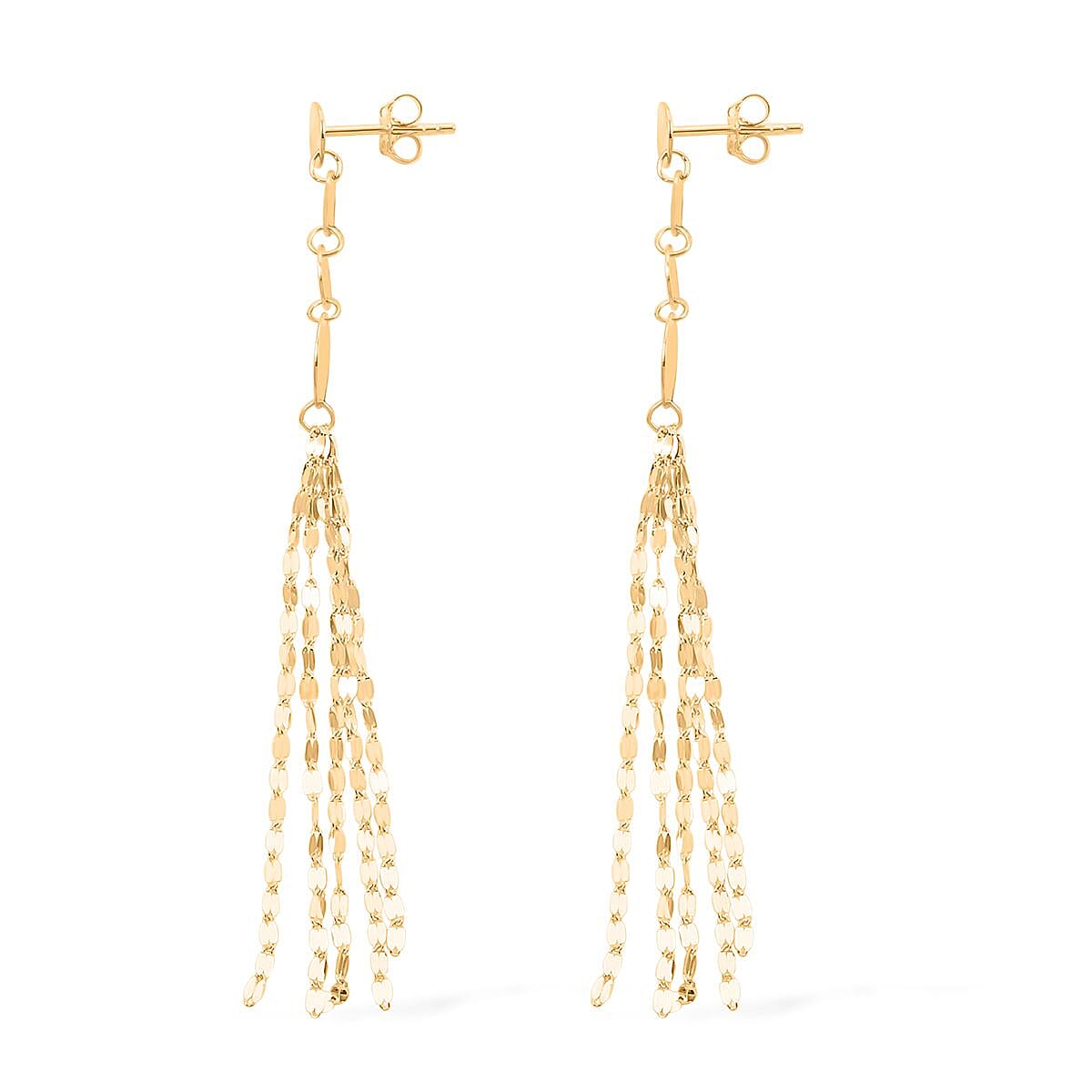 Campanella Italian 10K Yellow Gold Earrings 1.95 Grams image number 3