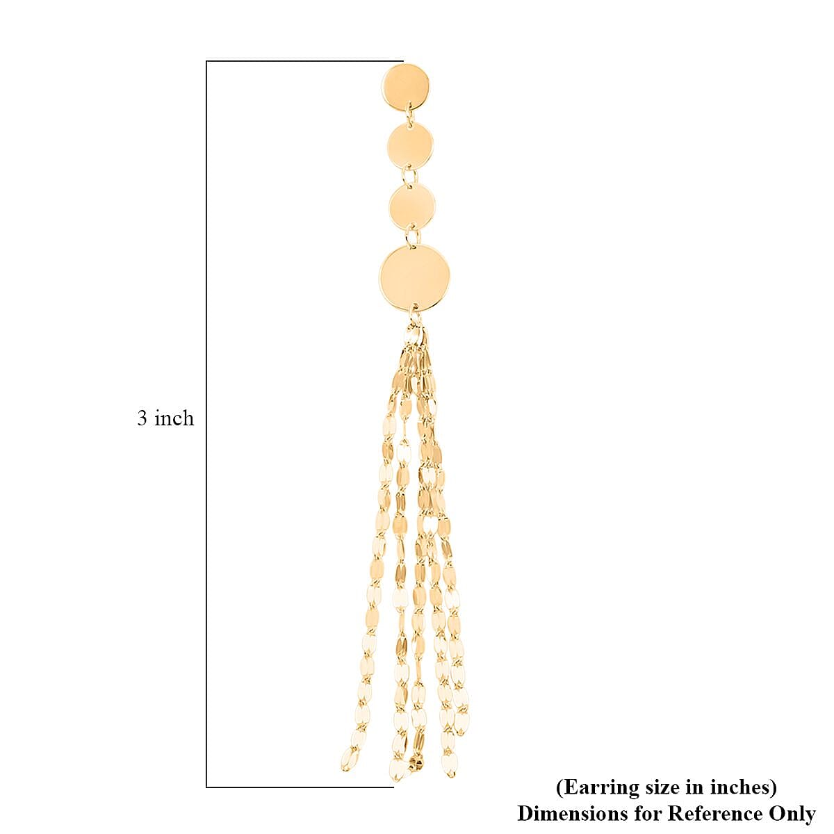 Campanella Italian 10K Yellow Gold Earrings 1.95 Grams image number 4