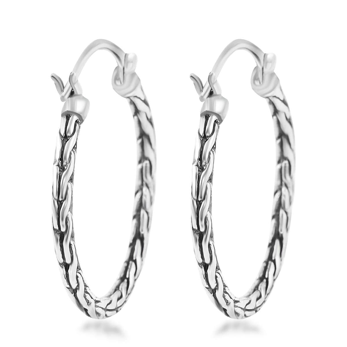 Bali Legacy Sterling Silver Tulang Naga Earrings (6.55 g) image number 3
