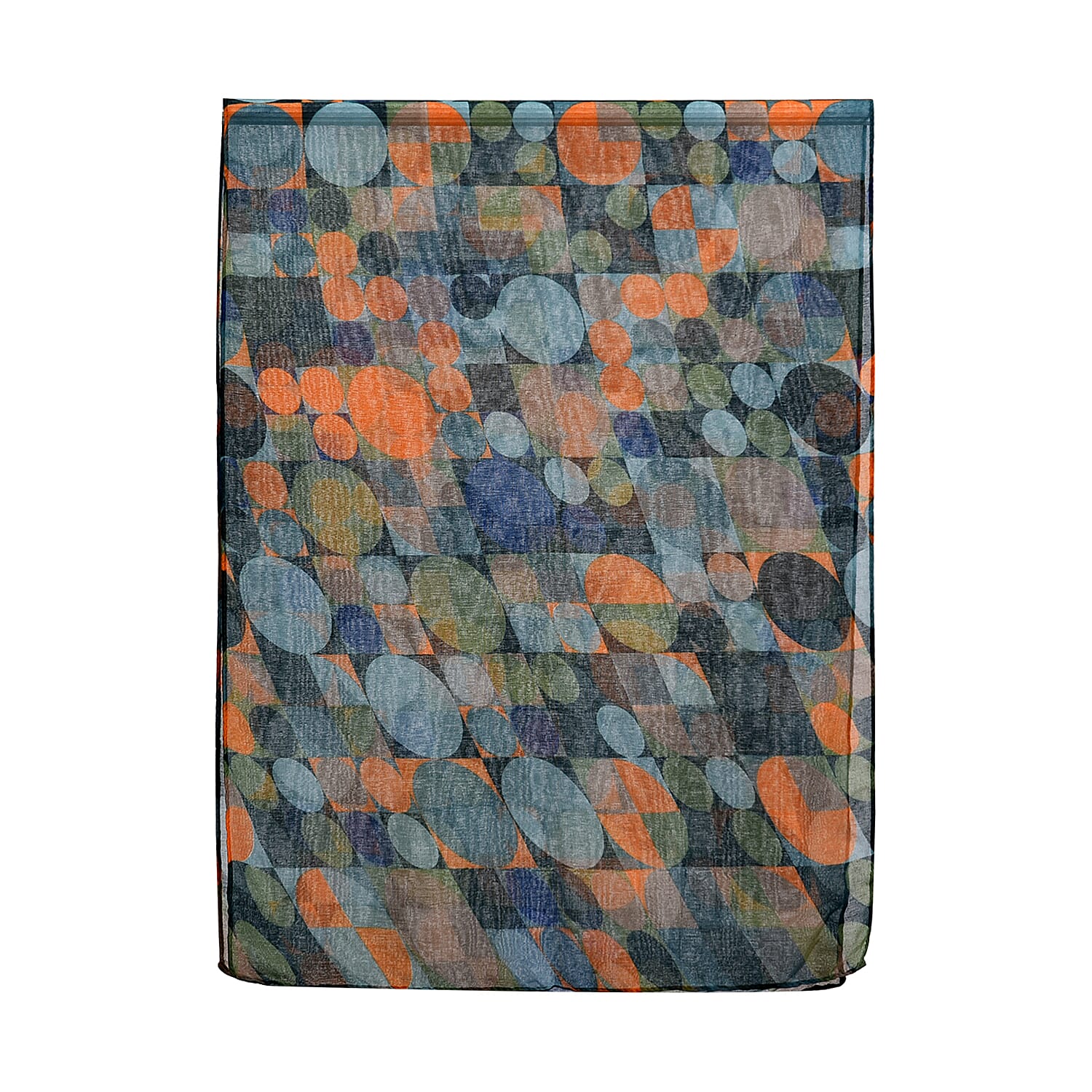 Set of 5 Circle Digitally Printed Decorative Scarves