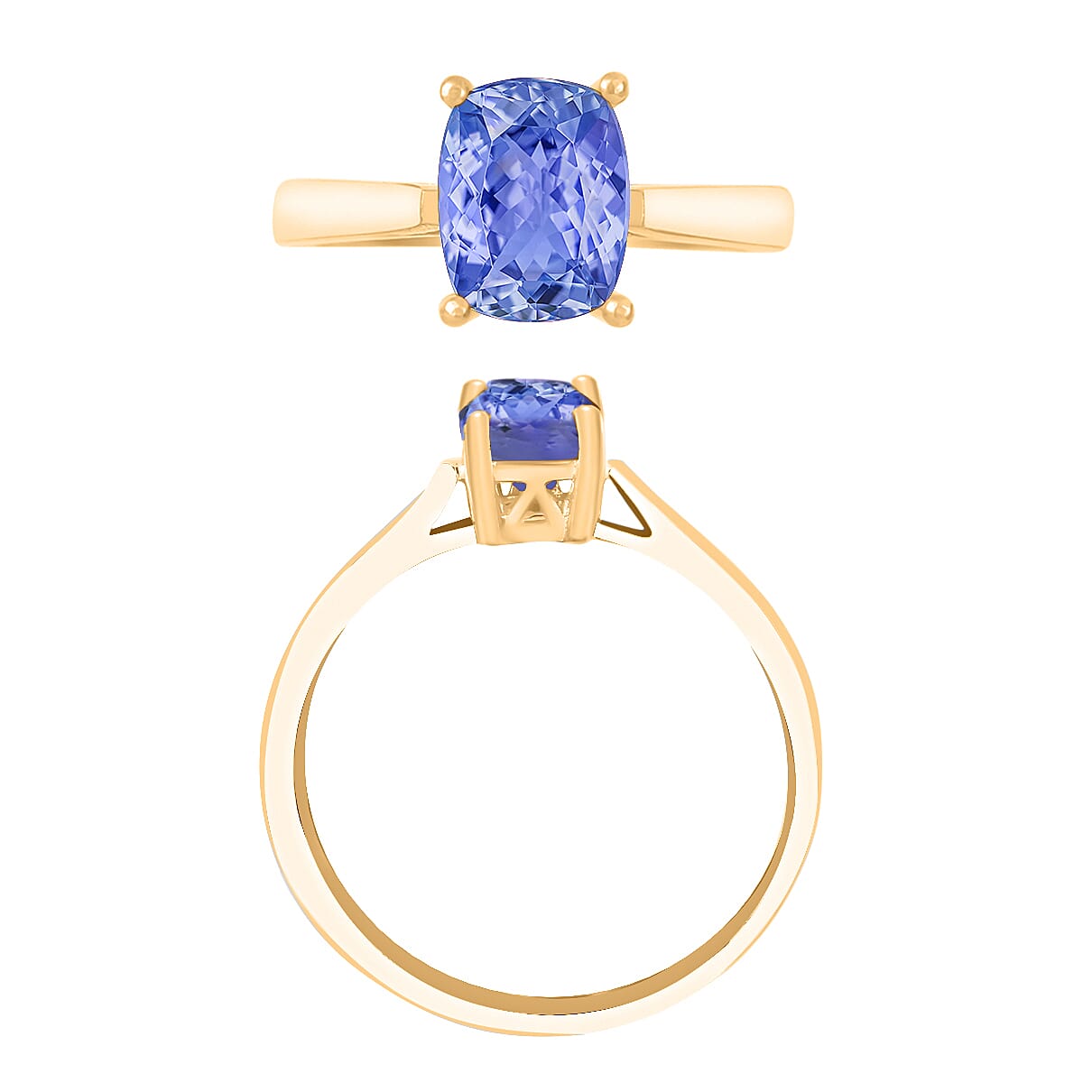 Tanzanite 1.40 Solitaire Ring in Vermeil Rose Gold Over Sterling Silver (Size 6.0) image number 3