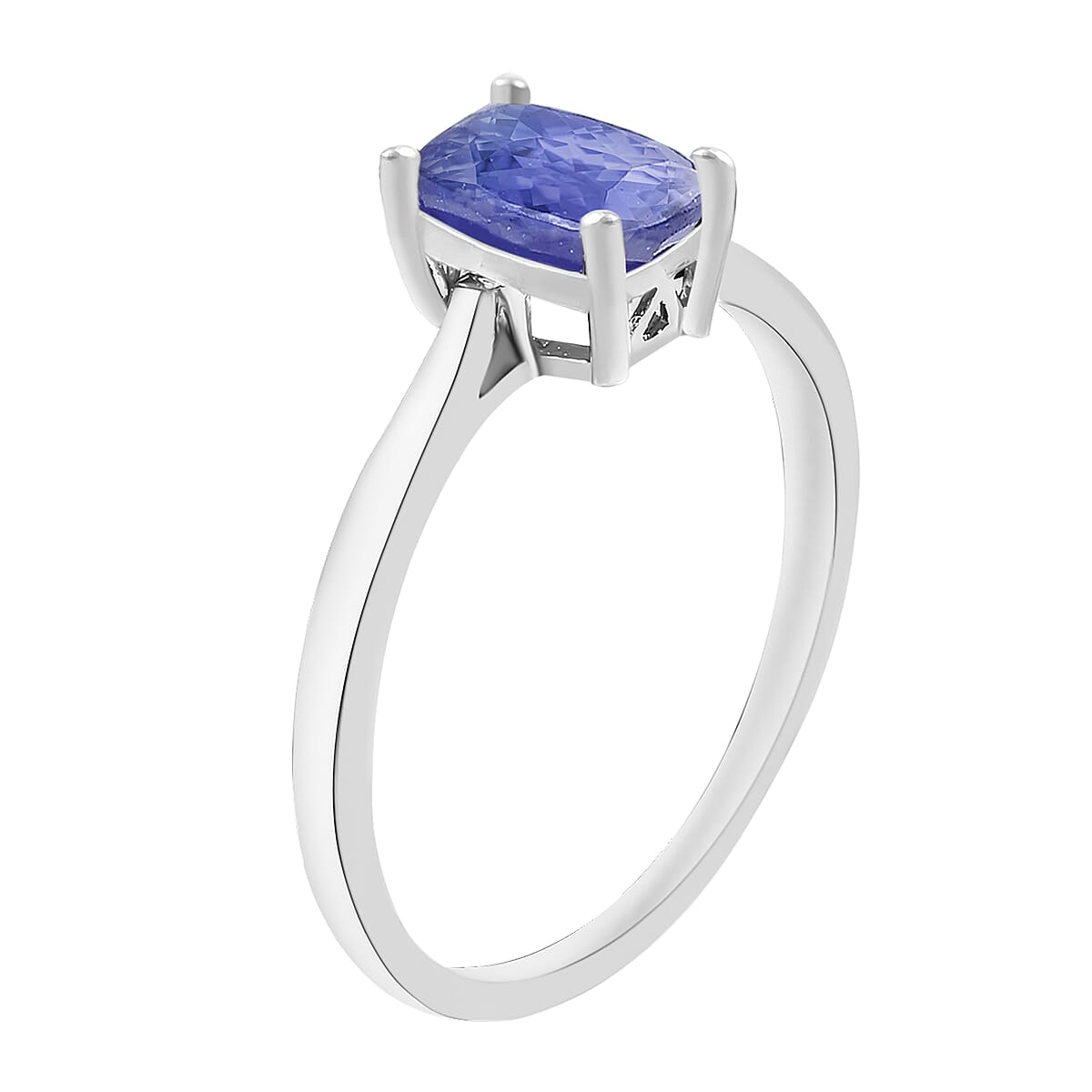 Luxoro Premium Tanzanite 1.40 ctw Solitaire Ring in 14K White Gold (Size 10.0) 4 Grams image number 2