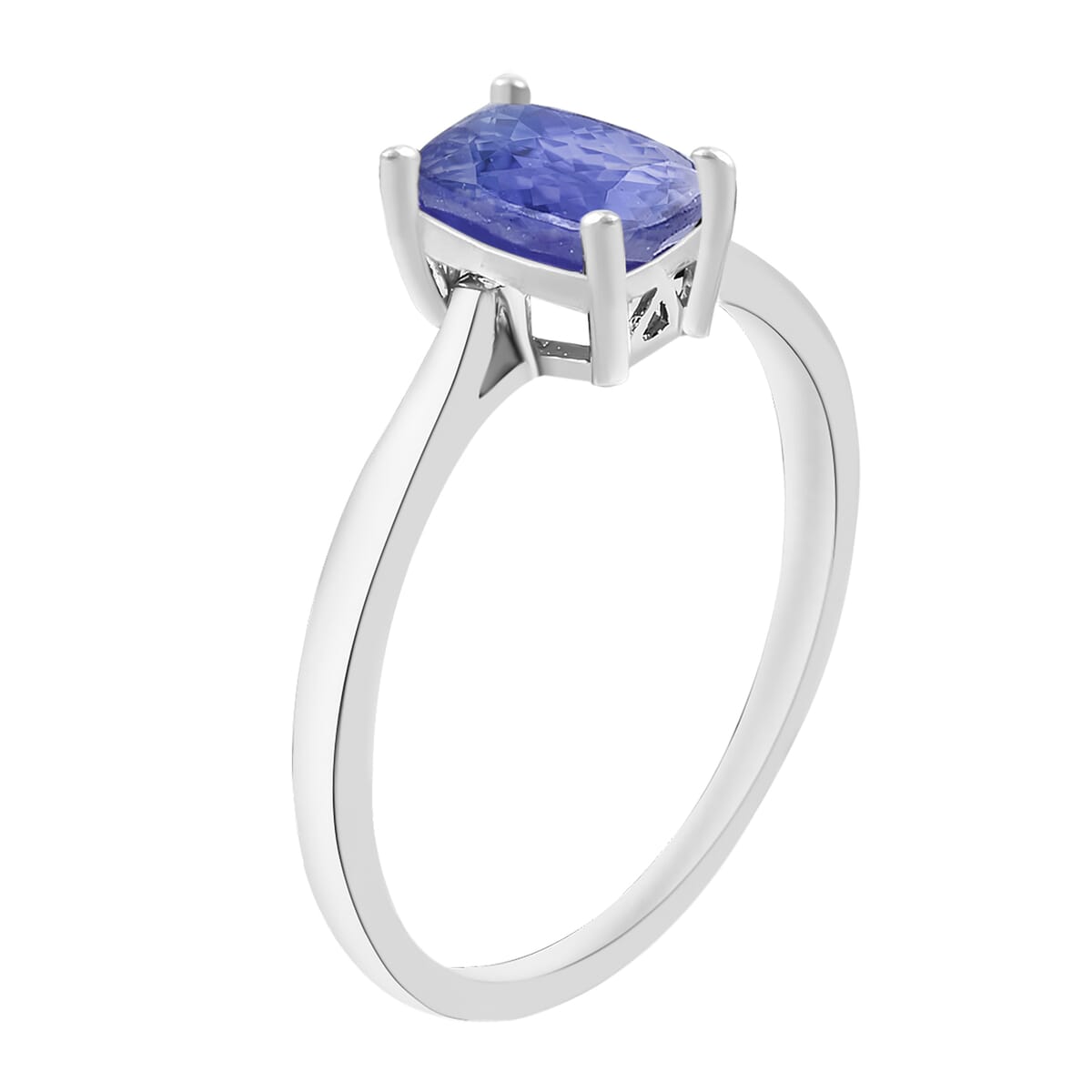 Luxoro Premium Tanzanite 1.40 ctw Solitaire Ring in 14K White Gold (Size 4.0) 4 Grams image number 2