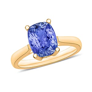 Luxoro Premium Tanzanite 1.40 ctw Solitaire Ring in 14K Yellow Gold (Size 8.5) 4 Grams (Del. in 10-12 Days)