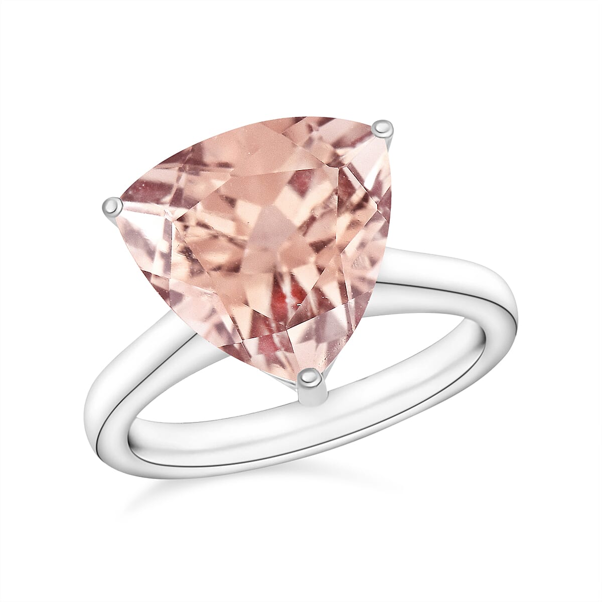 Luxoro AAA Marropino Morganite 2.60 ctw Solitaire Ring in 14K White Gold (Size 11.0) 4 Grams (Del. in 10-12 Days) image number 0