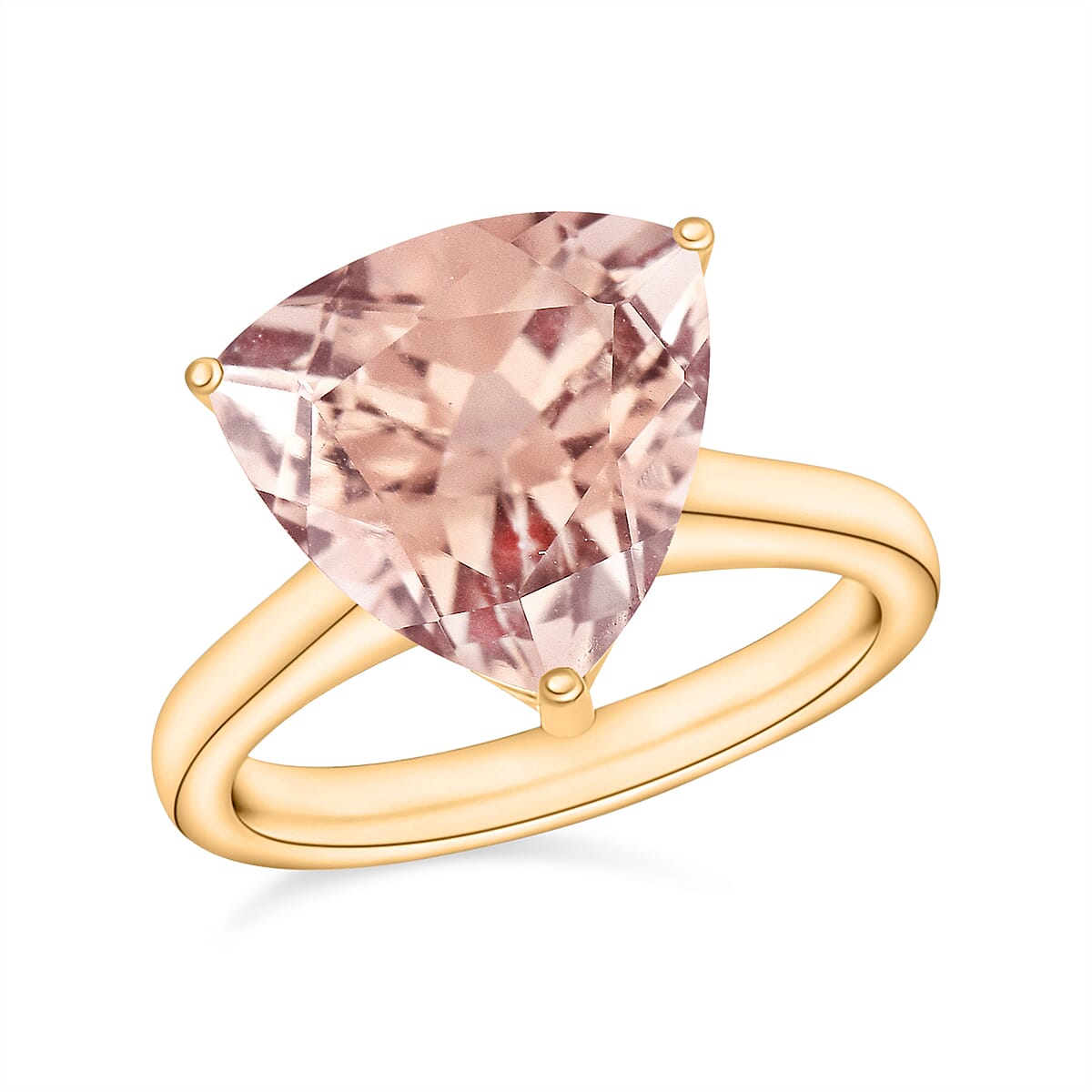 Luxoro AAA Marropino Morganite 2.60 ctw Solitaire Ring in 14K Yellow Gold (Size 9.5) 4 Grams (Del. in 10-12 Days) image number 0