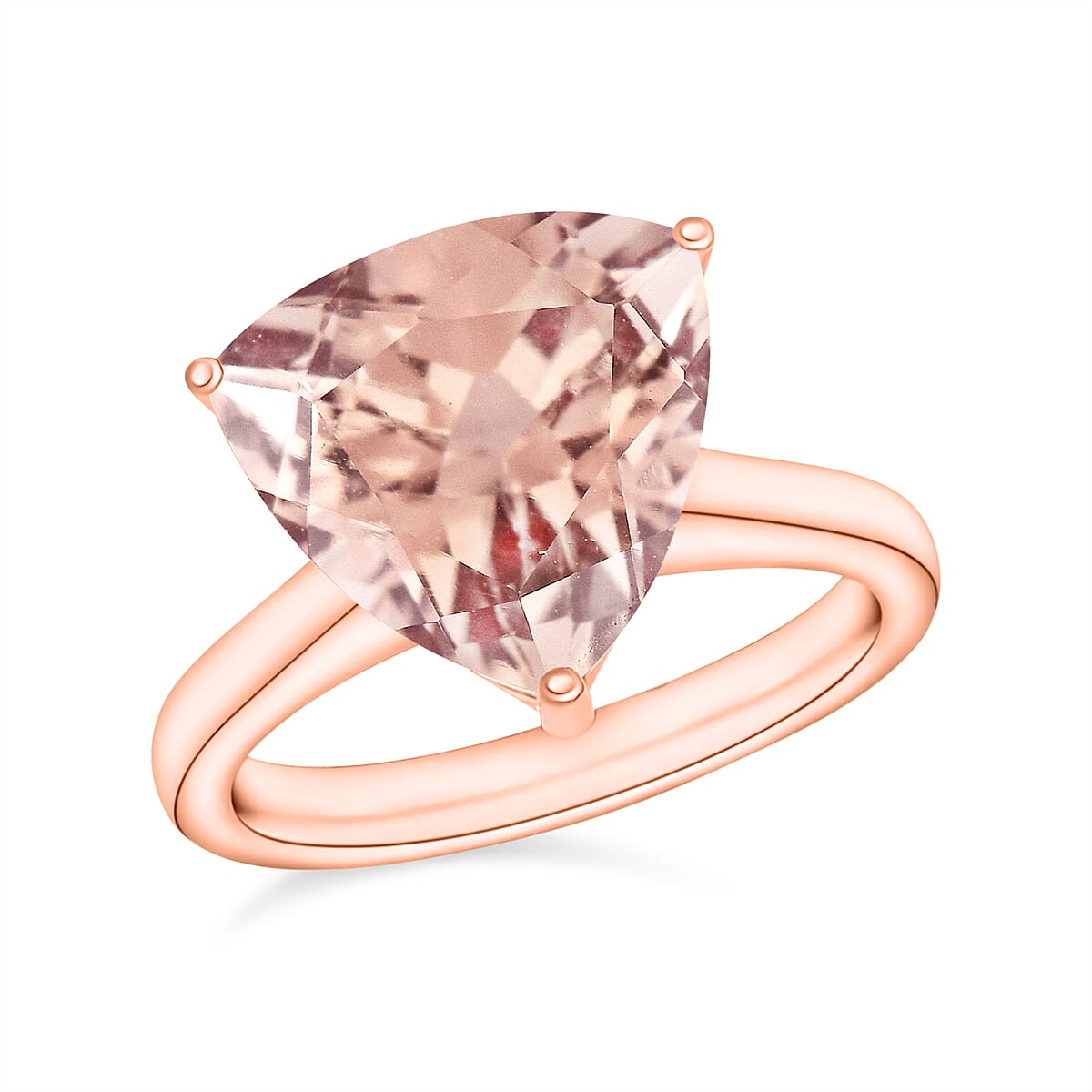 Luxoro AAA Marropino Morganite 2.60 ctw Solitaire Ring in 14K Rose Gold (Size 5.0) 4 Grams (Del. in 10-12 Days) image number 0