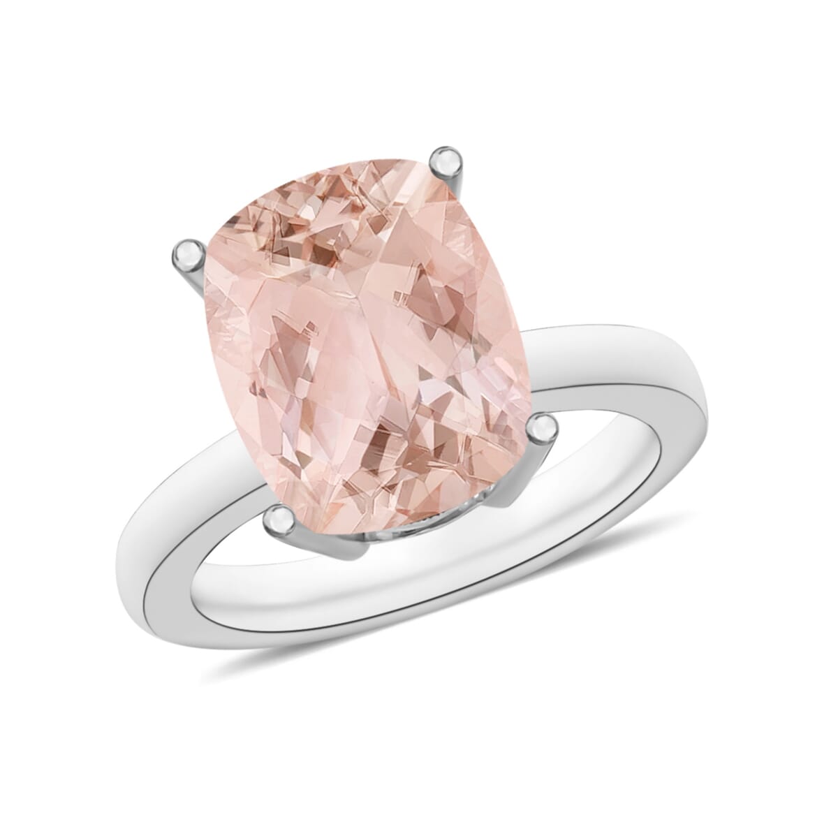 Marropino Morganite 2.85 ctw Solitaire Ring in Platinum Over Sterling Silver (Size 10.0) image number 0