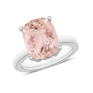 Marropino Morganite 2.85 ctw Solitaire Ring in Platinum Over Sterling Silver (Size 10.0)
