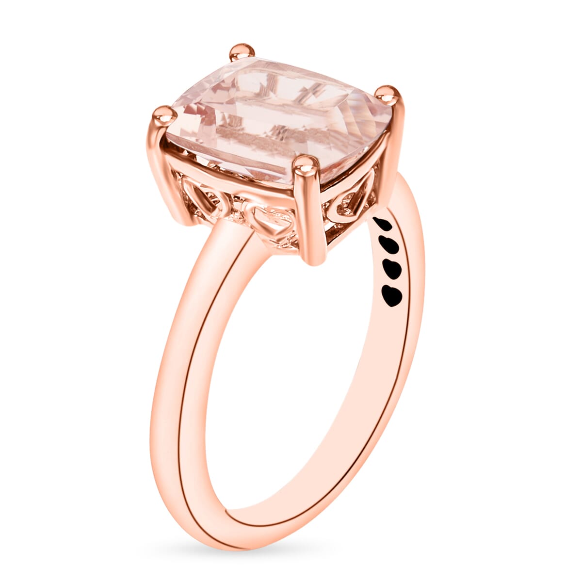 Marropino Morganite 2.85 ctw Solitaire Ring in Vermeil Rose Gold Over Sterling Silver (Size 10.0) image number 2