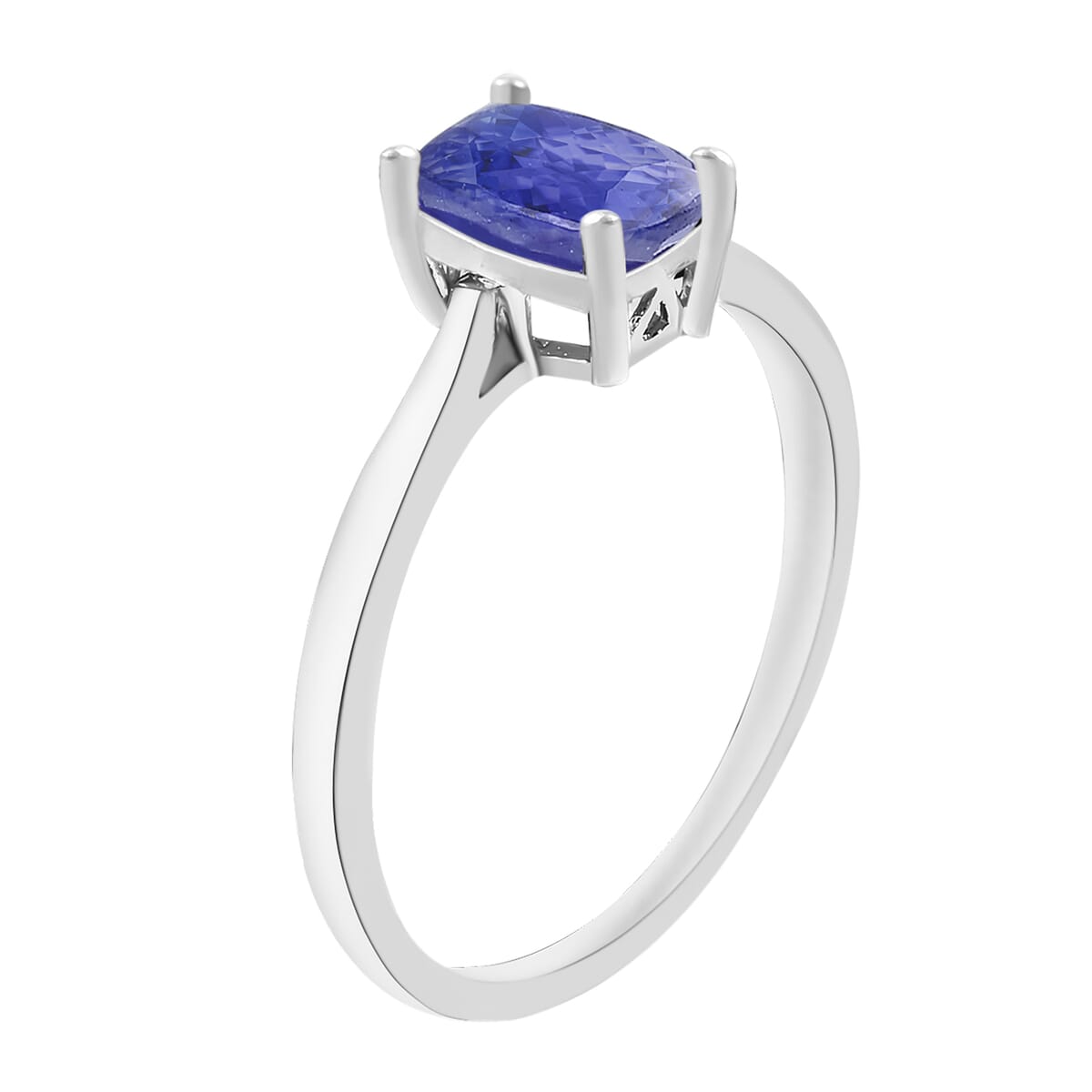 Rhapsody 950 Platinum AAA Tanzanite Solitaire Ring (Size 4.0) 5.50 Grams 5.00 ctw image number 2