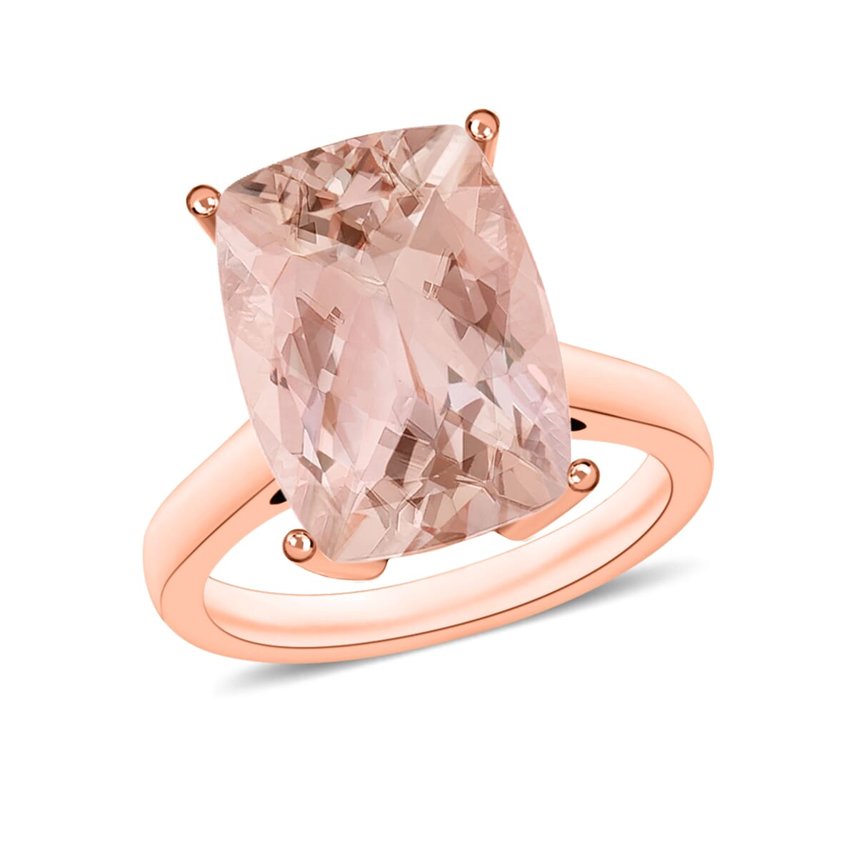 Luxoro AAA Marropino Morganite 5.00 ctw Solitaire Ring in 14K Rose Gold (Size 12.0) 4 Grams image number 0