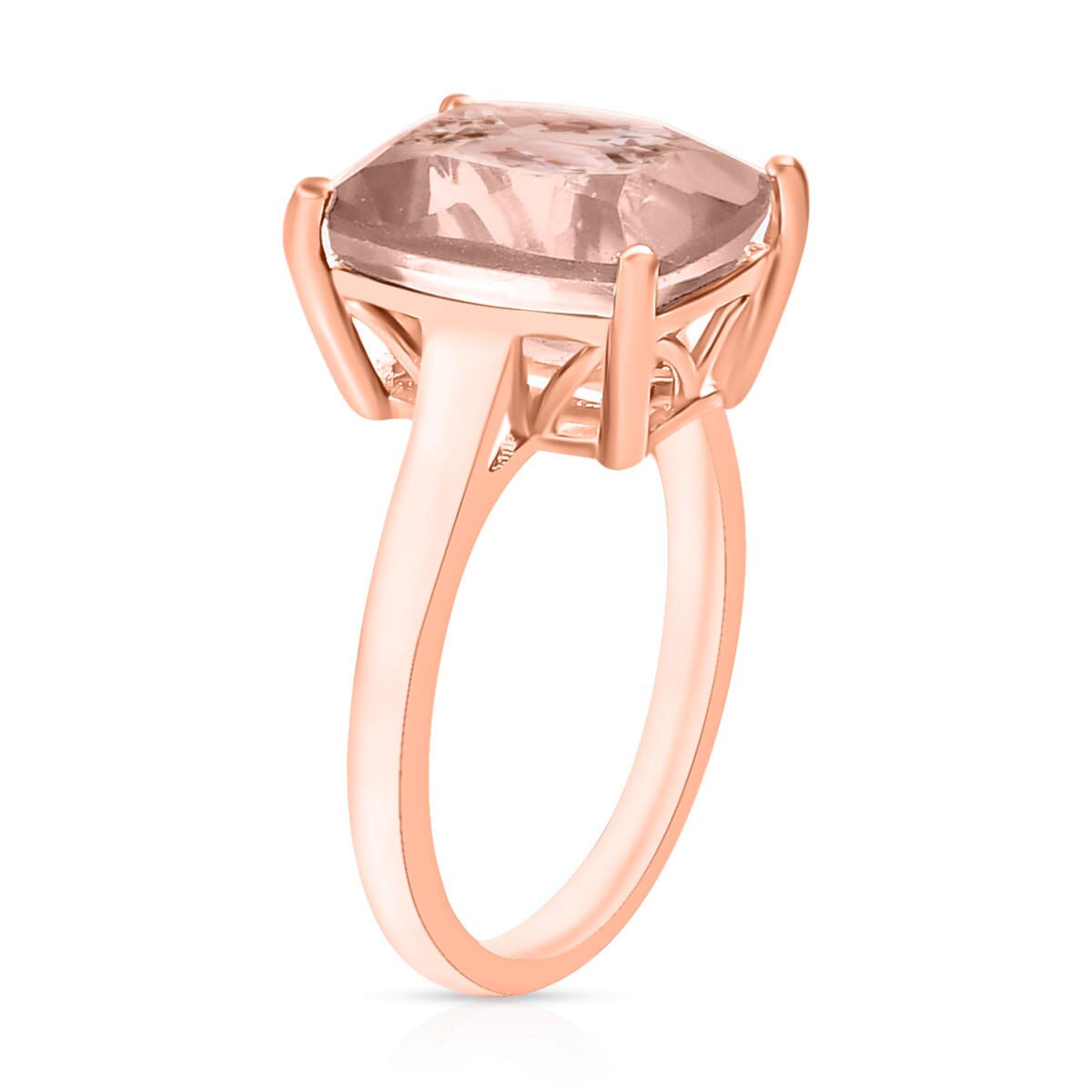 Luxoro AAA Marropino Morganite 5.00 ctw Solitaire Ring in 14K Rose Gold (Size 12.0) 4 Grams image number 2