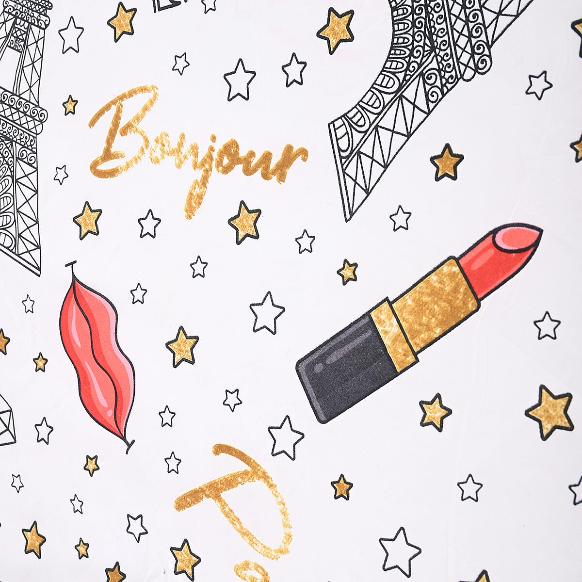 Supreme Living 6pc Gray & Gold Stars Print Microfiber Sheet Set -King image number 4