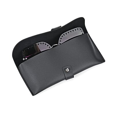 Hollow Out Design UV400 Polarized Sunglasses with Storage Bag - Gray