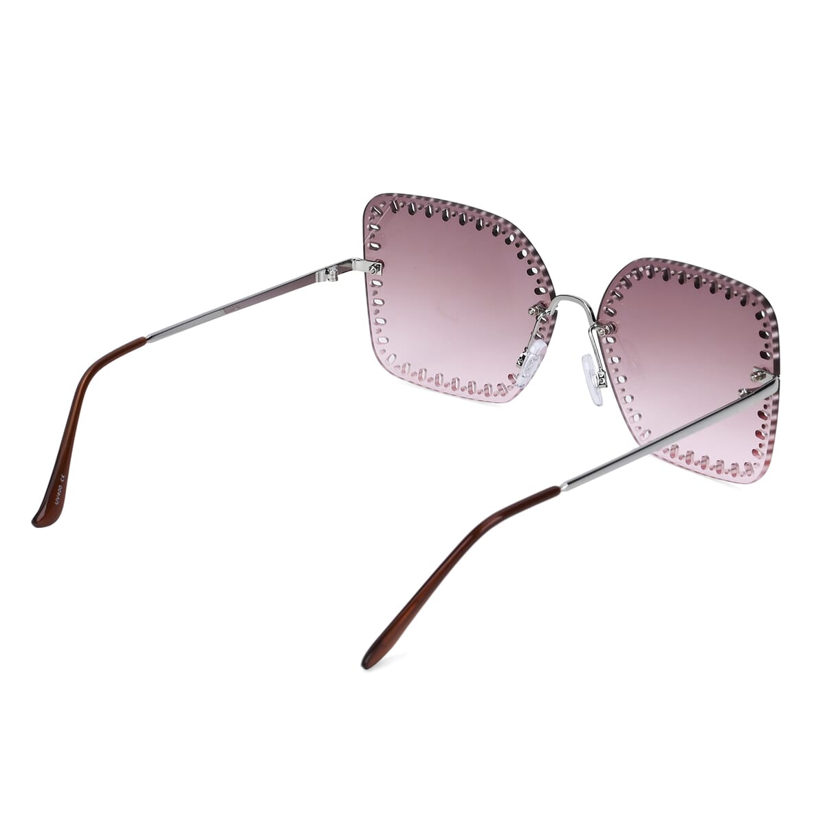 Hollow Out Design UV400 Polarized Sunglasses with Storage Bag - Brown image number 2
