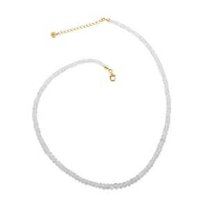 Luxoro 14K Yellow Gold AAA Moon Glow Moonstone Beaded Necklace (18-20 Inches) 84.00 ctw