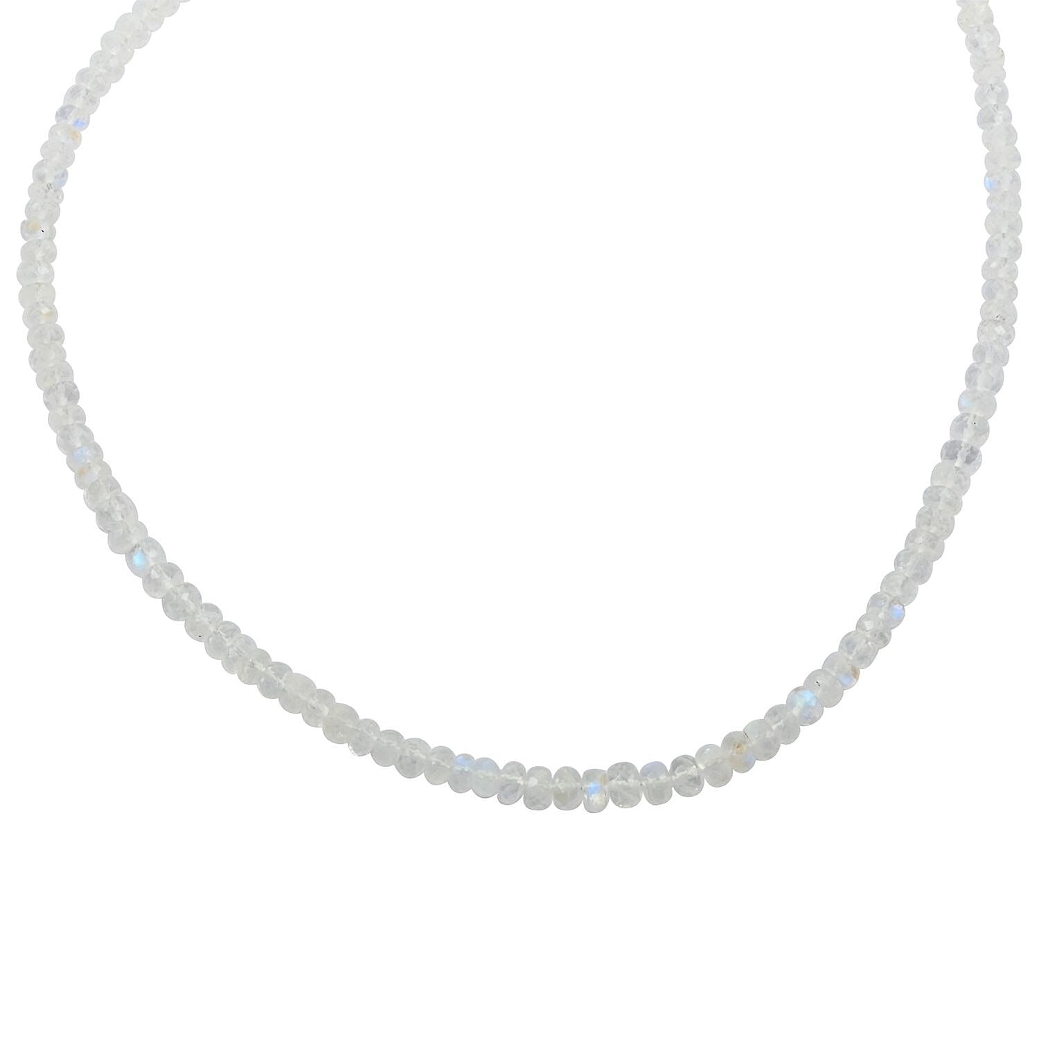 Luxoro 14K Yellow Gold AAA Moon Glow Moonstone Beaded Necklace (18-20 Inches) 84.00 ctw