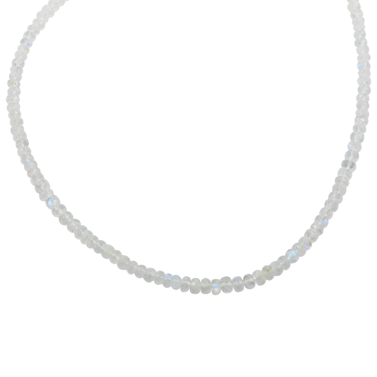 Luxoro 14K Yellow Gold AAA Moon Glow Moonstone Beaded Necklace (18-20 Inches) 84.00 ctw image number 2