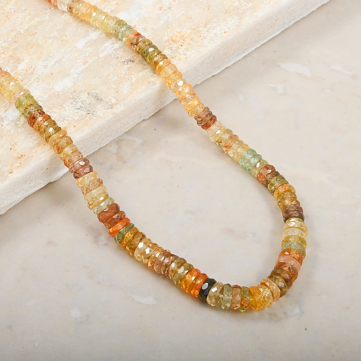 JCK Finds Luxuro Premium Golden Zircon 140.00 ctw Beaded Necklace in 14K Yellow Gold 18 Inches image number 1