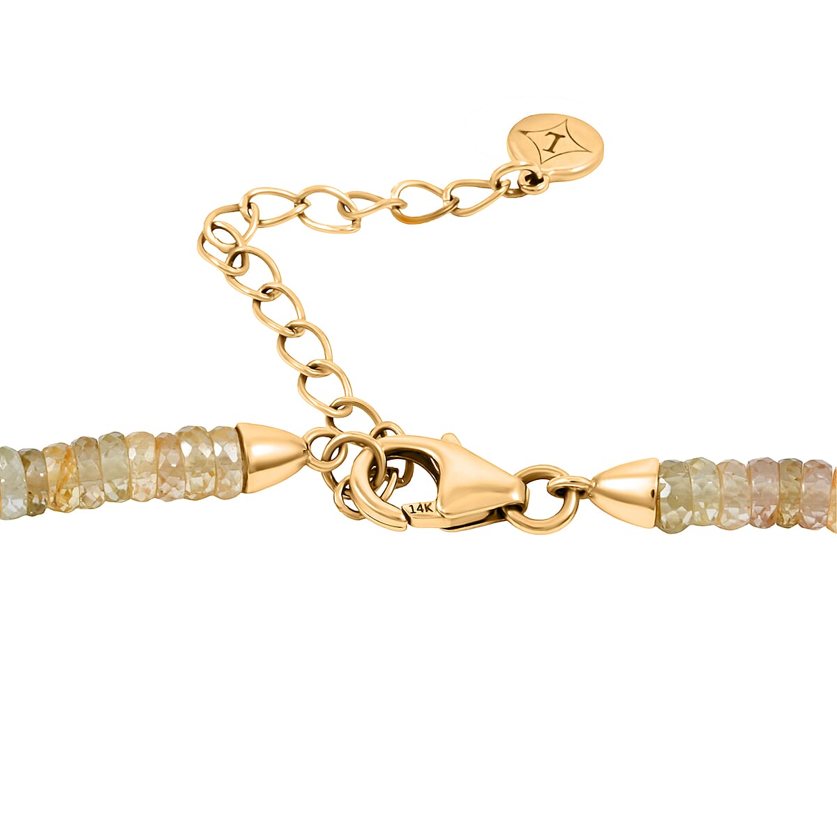 JCK Finds Luxuro Premium Golden Zircon 140.00 ctw Beaded Necklace in 14K Yellow Gold 18 Inches image number 3