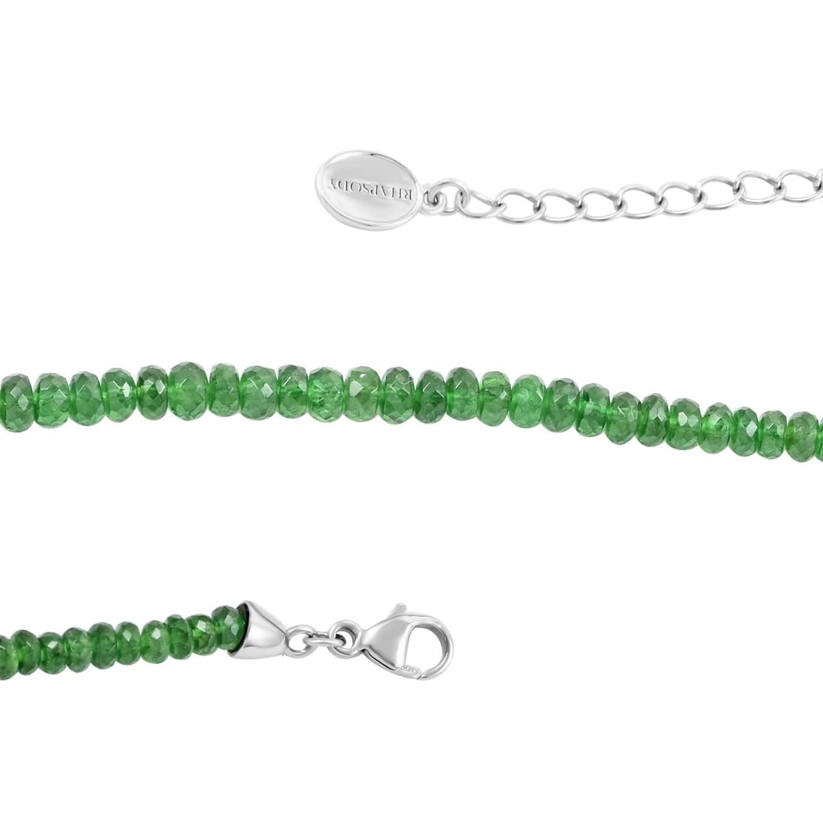 Rhapsody 950 Platinum AAAA Tsavorite Garnet Beaded Necklace (18-20 Inches) 54.00 ctw image number 2