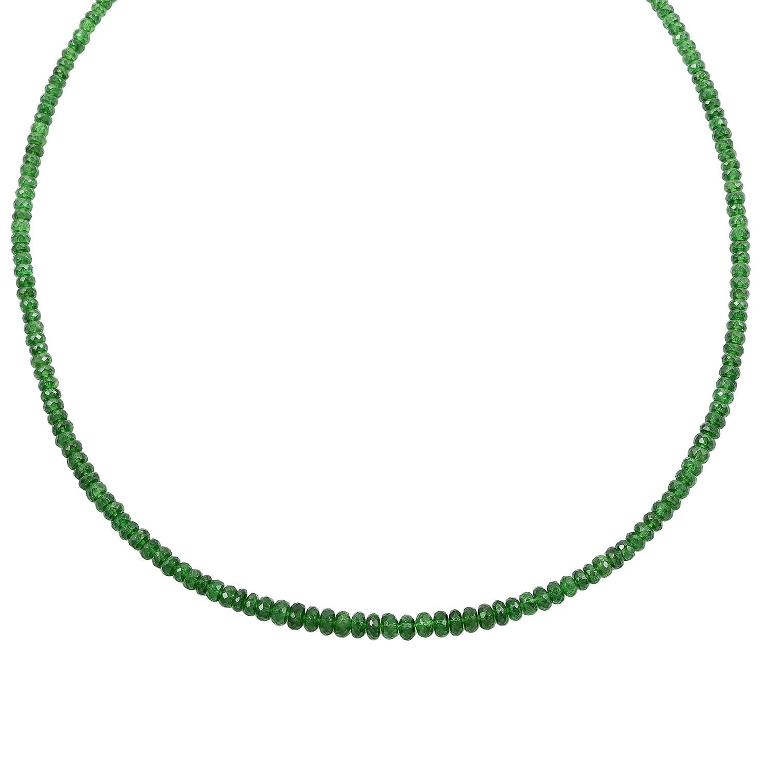 Rhapsody 950 Platinum AAAA Tsavorite Garnet Beaded Necklace (18-20 Inches) 54.00 ctw
