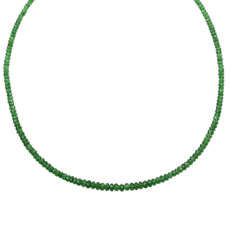Rhapsody 950 Platinum AAAA Tsavorite Garnet Beaded Necklace (18-20 Inches) 54.00 ctw