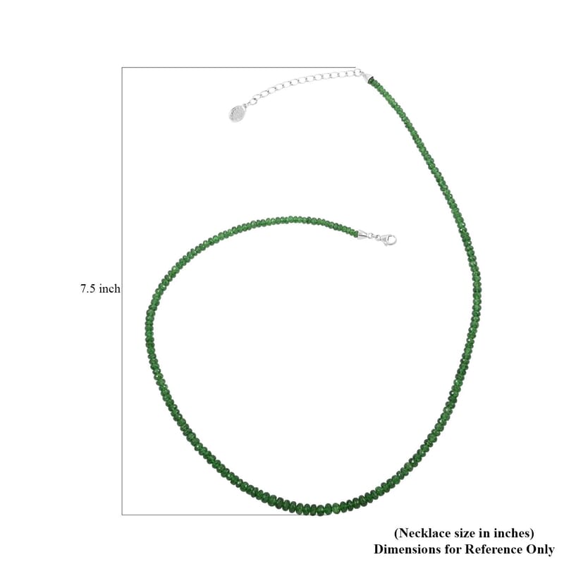 Rhapsody 950 Platinum AAAA Tsavorite Garnet Beaded Necklace (18-20 Inches) 54.00 ctw