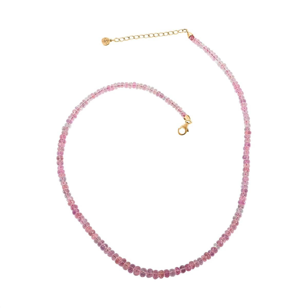 Luxoro 14K Yellow Gold Premium Marropino Morganite Beaded Necklace 18-20 Inches 100.00 ctw image number 0