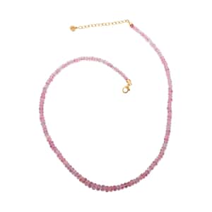 Luxoro 14K Yellow Gold Premium Marropino Morganite Beaded Necklace 18-20 Inches 100.00 ctw