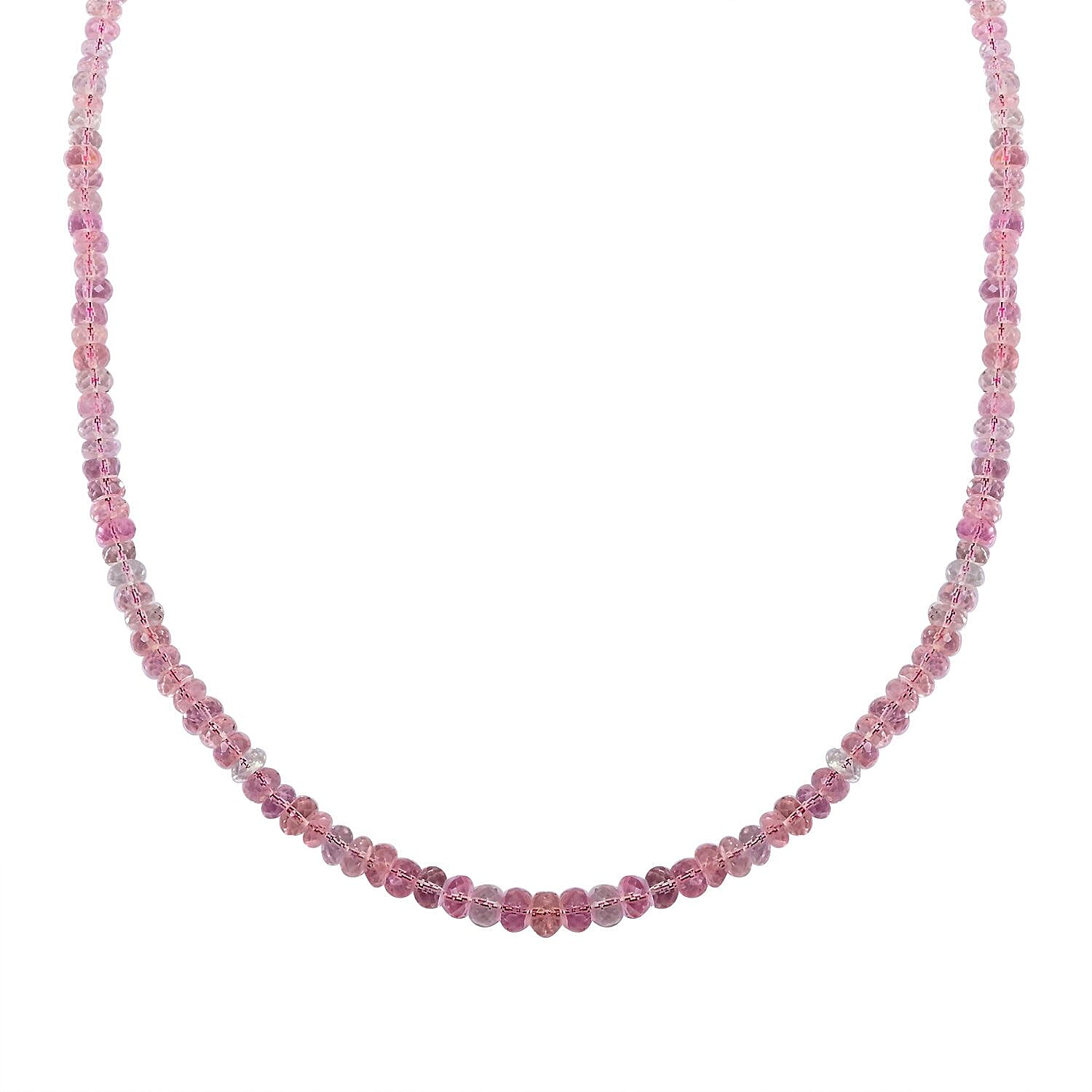Luxoro 14K Yellow Gold Premium Marropino Morganite Beaded Necklace 18-20 Inches 100.00 ctw