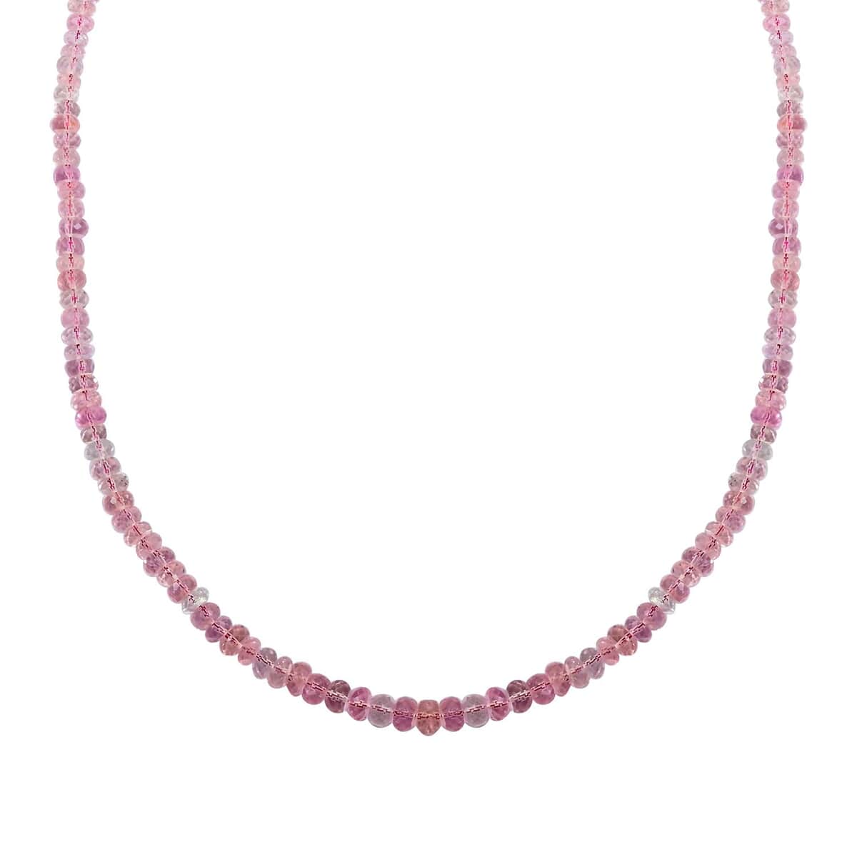 Luxoro 14K Yellow Gold Premium Marropino Morganite Beaded Necklace 18-20 Inches 100.00 ctw image number 2