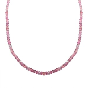 Luxoro 14K Yellow Gold Premium Marropino Morganite Beaded Necklace 18-20 Inches 100.00 ctw