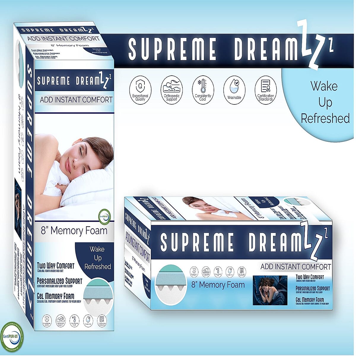 Supreme Dreamz 8 Memory Foam Mattress -King image number 2