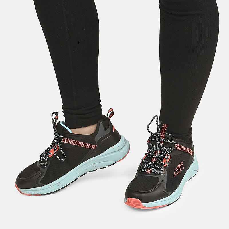 Avia Black and Orange Canyon 2.0 Women's Tennis Shoe (Size 10.00)