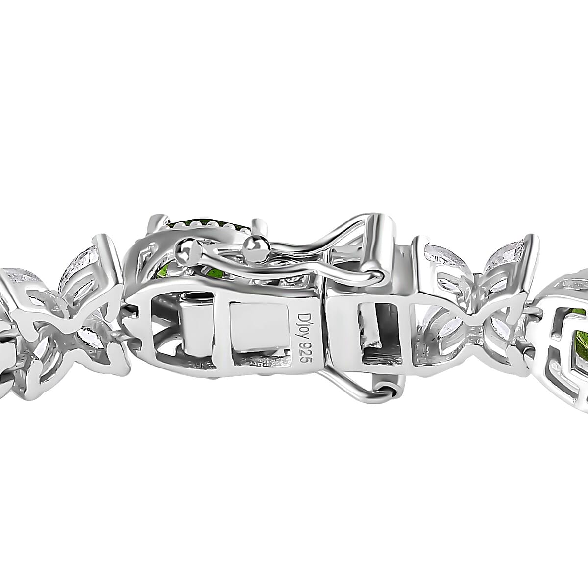 Chrome Diopside and White Topaz Bracelet in Platinum Over Sterling Silver (7.25 In) 15.75 ctw image number 3