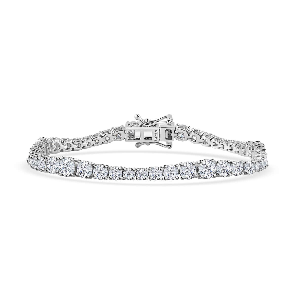 Moissanite Bracelet in Platinum Over Sterling Silver (7.25 In) 9.80 ctw image number 0