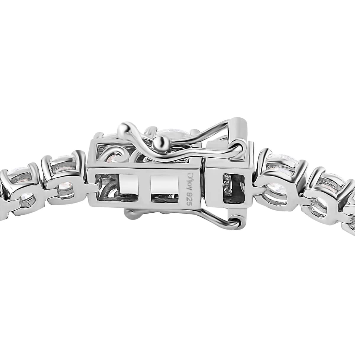 Moissanite Bracelet in Platinum Over Sterling Silver (7.25 In) 9.80 ctw image number 4