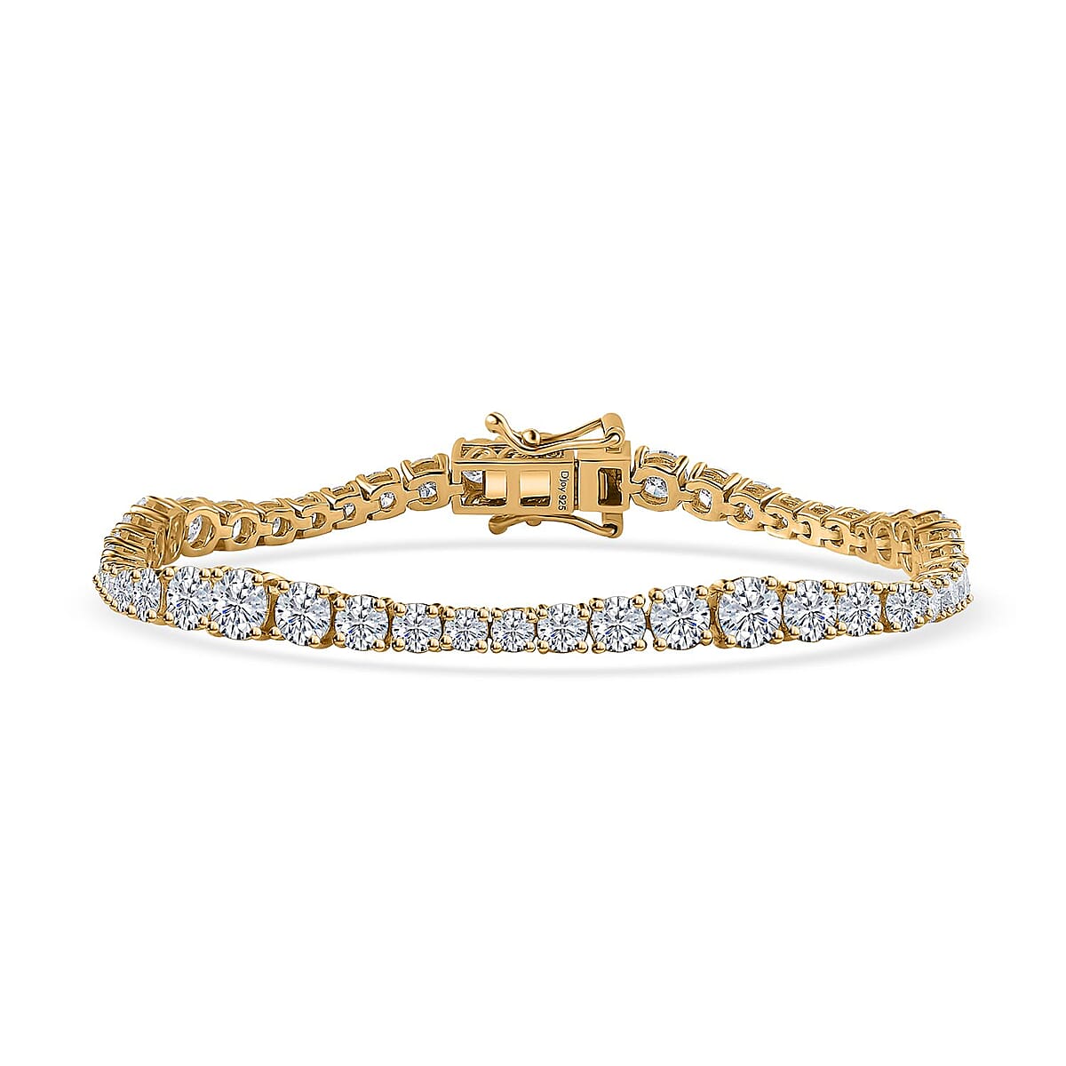 D'Joy Moissanite Bracelet in Vermeil Yellow Gold Over Sterling Silver (7.25 In) 9.80 ctw image number 0