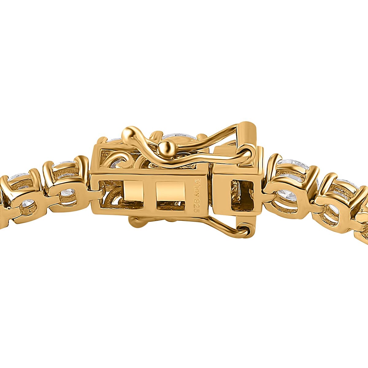 D'Joy Moissanite Bracelet in Vermeil Yellow Gold Over Sterling Silver (7.25 In) 9.80 ctw image number 4