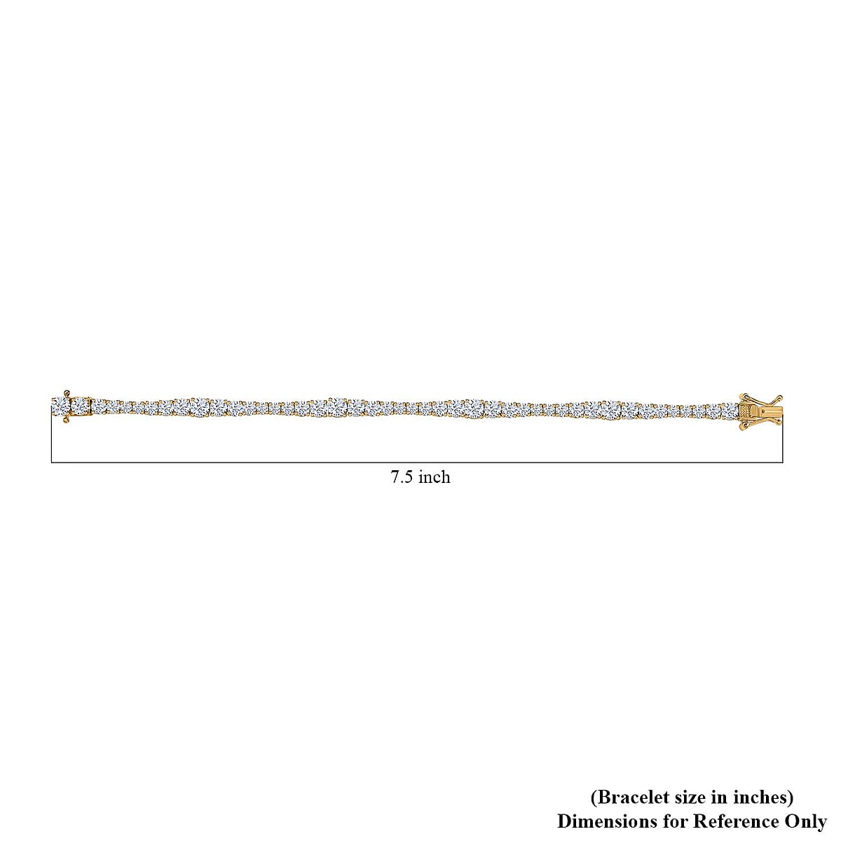 D'Joy Moissanite Bracelet in Vermeil Yellow Gold Over Sterling Silver (7.25 In) 9.80 ctw image number 5