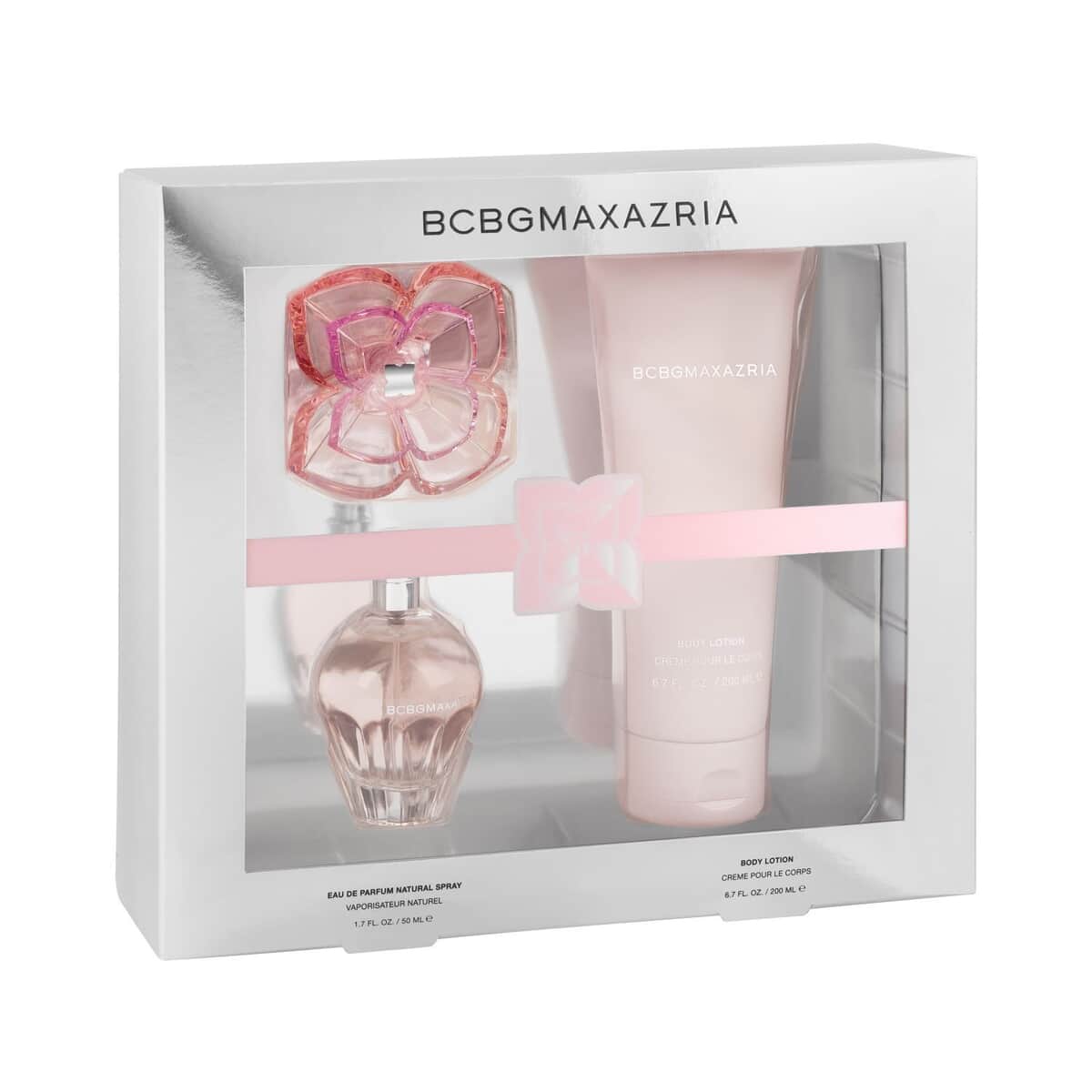 BCBGMAXAZRIA- Classic Eau De Parfum (3.4oz) & Body Lotion (6.7oz) Silver Gift Set image number 0