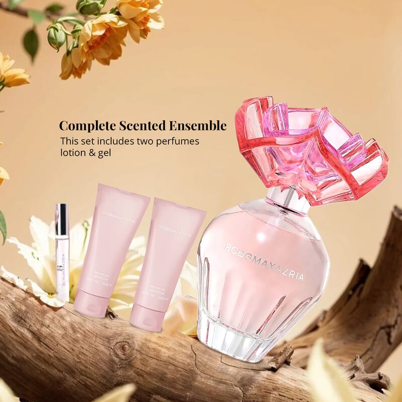 BCBGMAXAZRIA- 4 Piece Classic Gift Set (EDP 3.4oz, Rollerball .34oz, Body Lotion & Shower Gel 3.4oz) in Silver Box