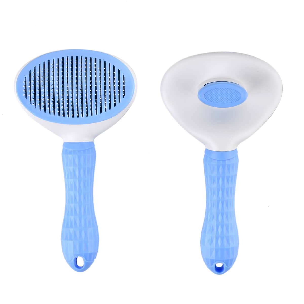 Blue Set of 2pc Pet self-cleaning Comb (7.87"x10.5") image number 1